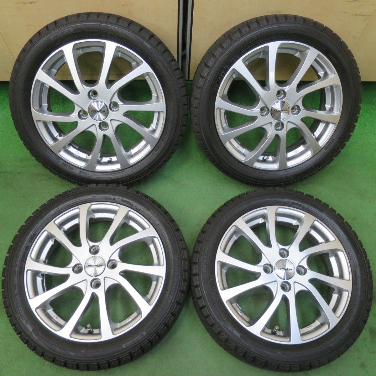 超バリ溝 22年 キレイ ほぼ10分 スタッドレス 165 55R15 ダンロップ ウインターマックス WM02 epsdon LA STRADA 15インチ 軽自動車 N-BOX タント 等 PCD100 4H 5031506イス