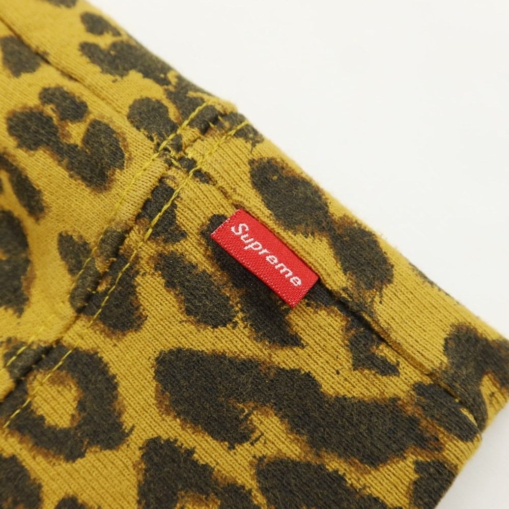 【中古】シュプリーム Supreme 2021年春夏 HYSTERIC GLAMOUR Crewneck コットン レオパード スウェット イエローオーカー系xブラック【サイズS】【メンズ】