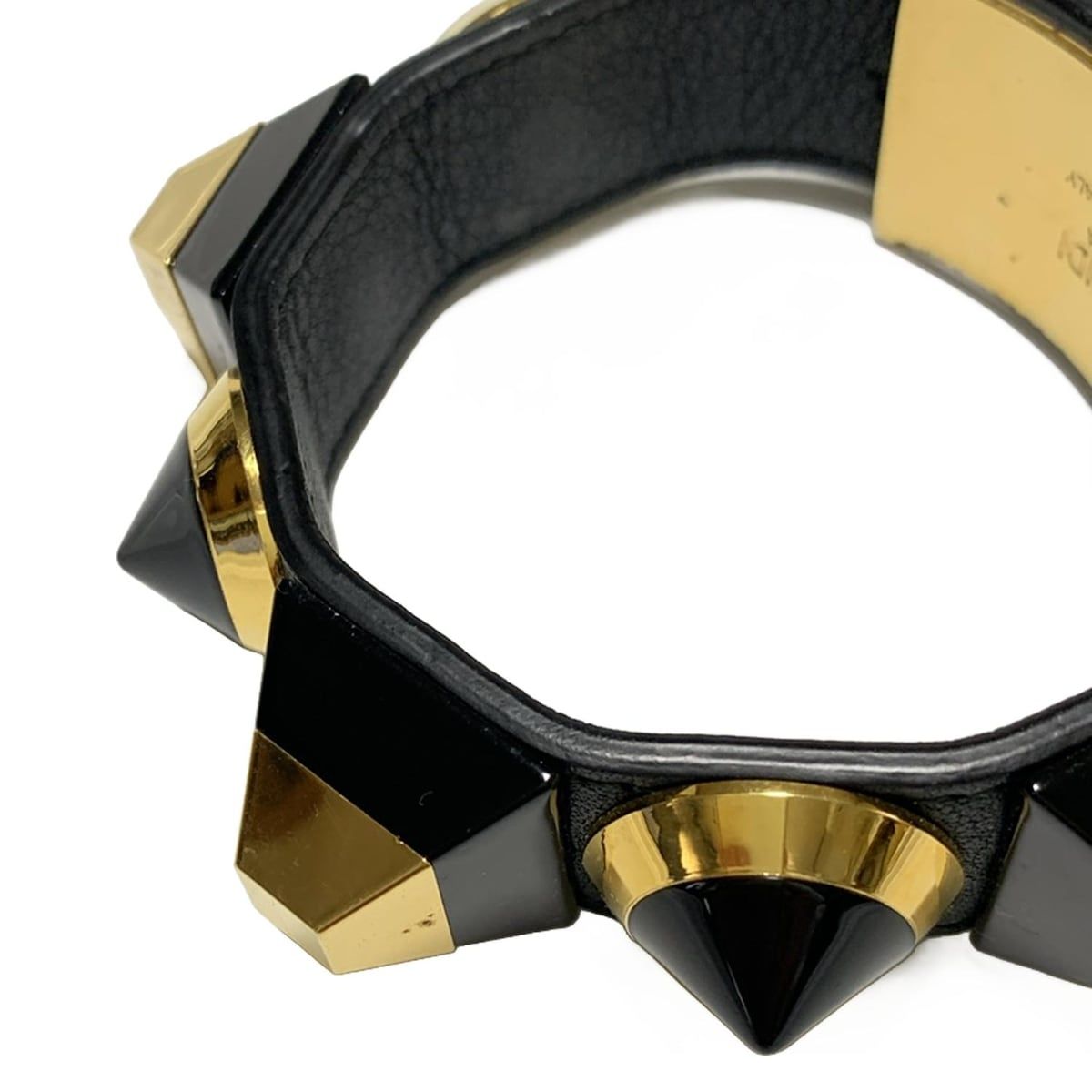 FENDI ブラック パープル レザーブレスレット モンスターレザーブレスレット – willow