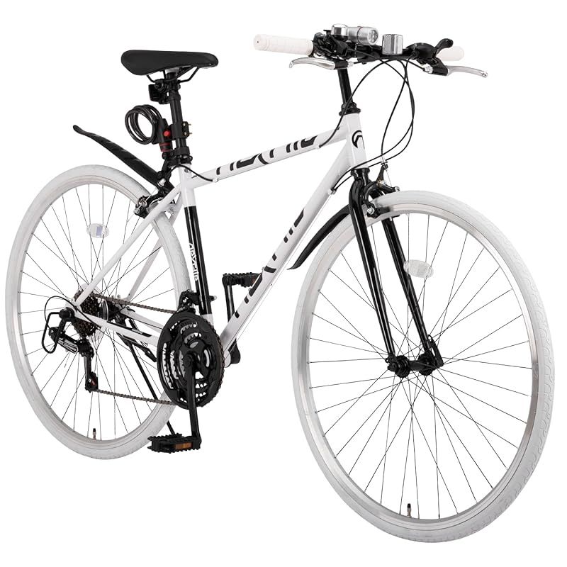 ネクスタイル Nextyle 自転車 クロスバイク 700C 27インチ相当 シマノ製21段変速 NX-7021 適応身長155cm以上 ホワイト 33749 700x28C 0