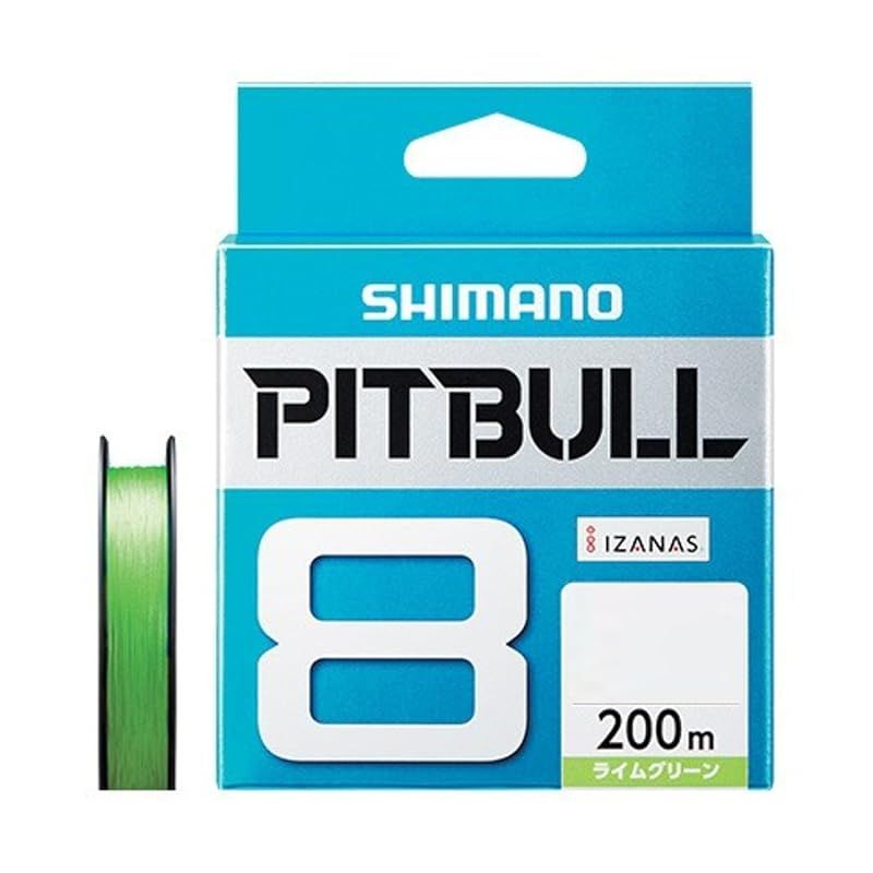 シマノ(SHIMANO) PEライン ピットブル 8本編み 200m 0.6号 ライムグリーン 14.5lb PL-M68R 釣り糸 0