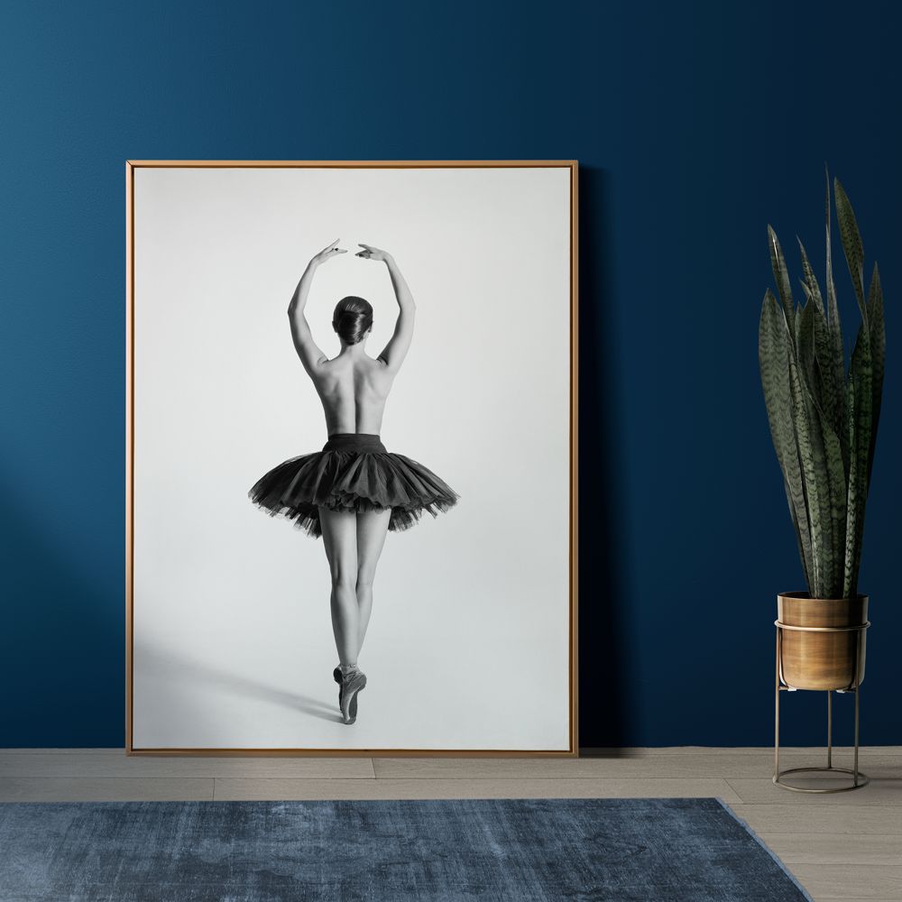アートポスター バレエダンサー モノクロ チュチュ クラシック
