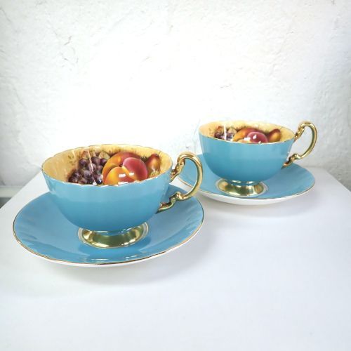 エインズレイ AYNSLEY オーチャードゴールド ターコイズ カップ  