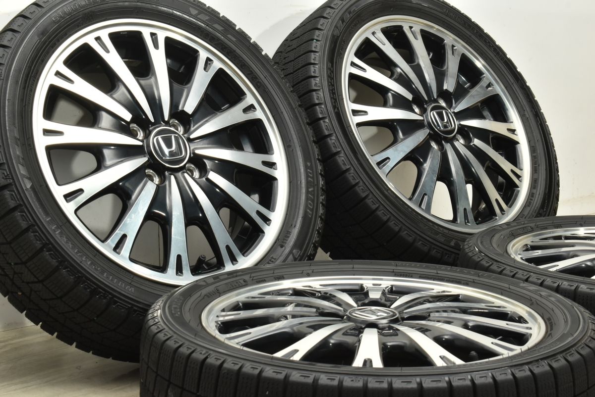 程度良好 ホンダ N-BOX カスタム 純正 15in 4.5J 45 PCD100 ダンロップ ウインターマックス WM03 165 55R15 N-WGN N-BOX JOY