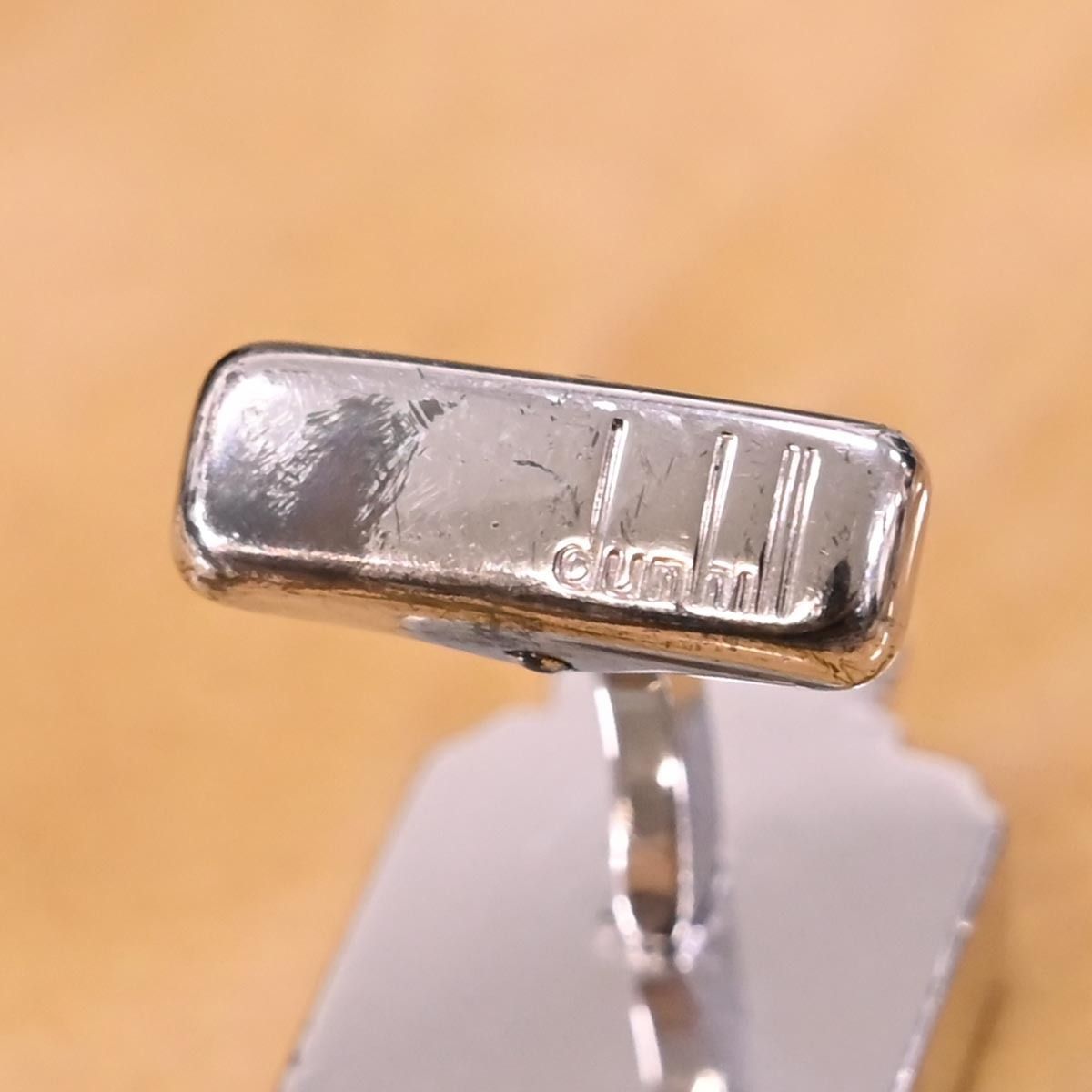 本物 美品 ダンヒル 虎目石×SV925 タイガーアイ スターリングシルバー  