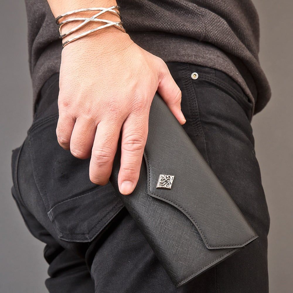 本革サフィアーノウェイブウォレット