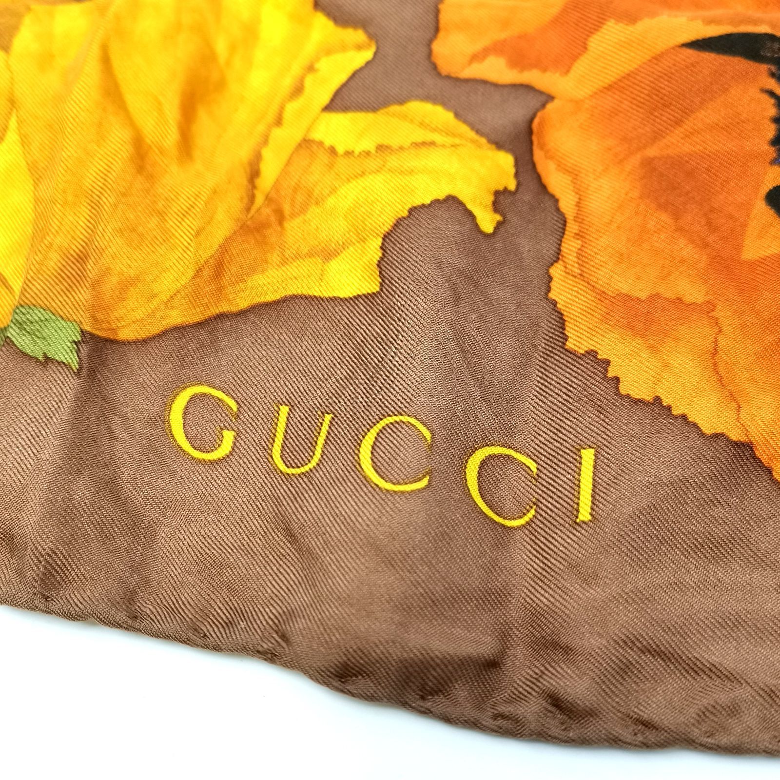 GUCCI スカーフ 箱無し GUCCI スカーフ ポピー柄 箱なし 花柄 管理番号KKVKO666 - メルカリ