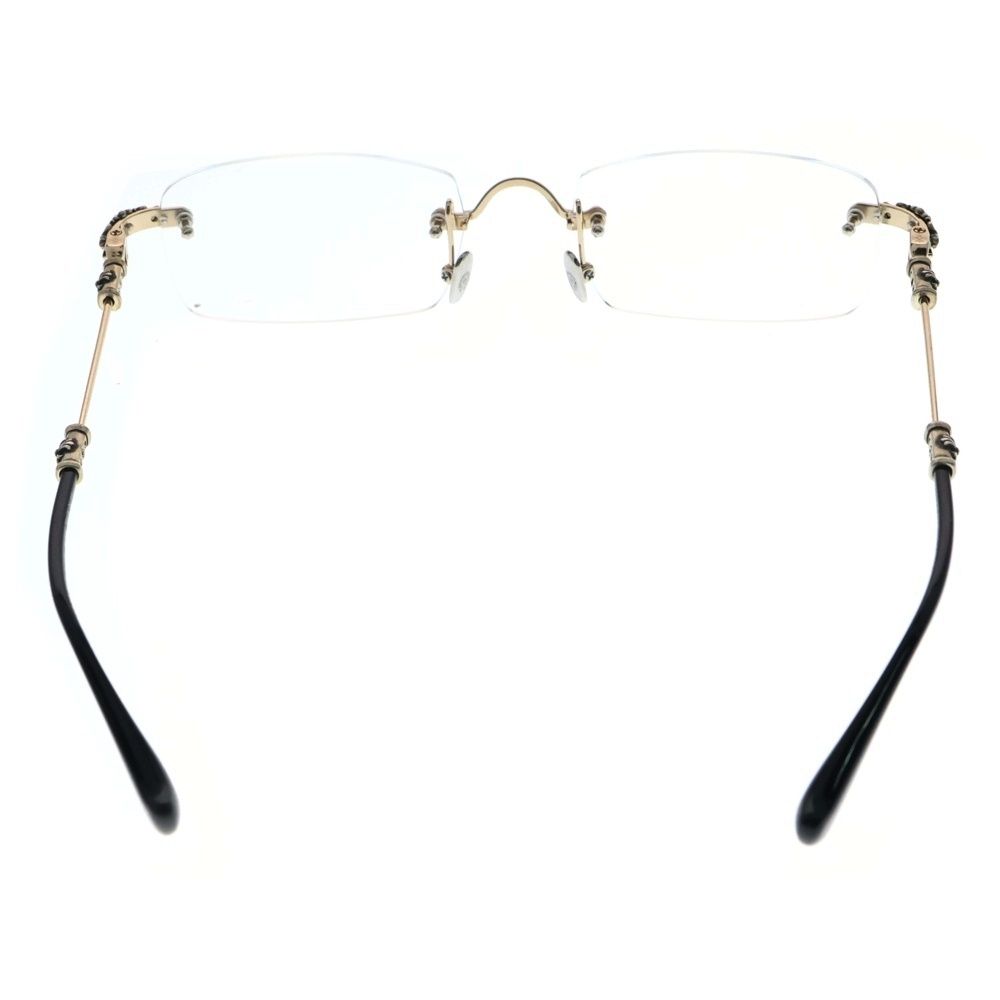 クロムハーツ SINNERGASM クロステンプルメタルフレームラウンド眼鏡  