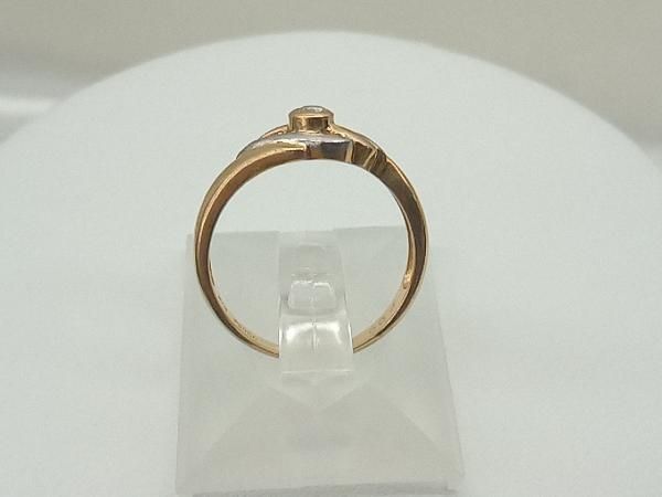 K18／Pt900】 12号／ダイヤモンド 0.09ct リング 指輪 ゴールド