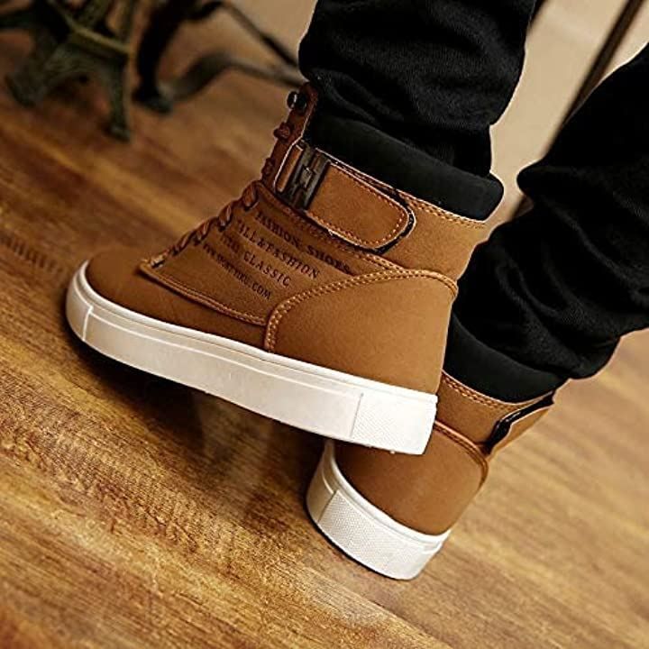 emptio エンプティオ オシャレ ハイカット 厚底 シューズ 27.0(ベージュ，  27.0 cm)