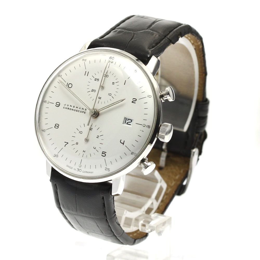 訳ありユンハンス JUNGHANS 027/4800.00 マックスビル クロノスコープ 