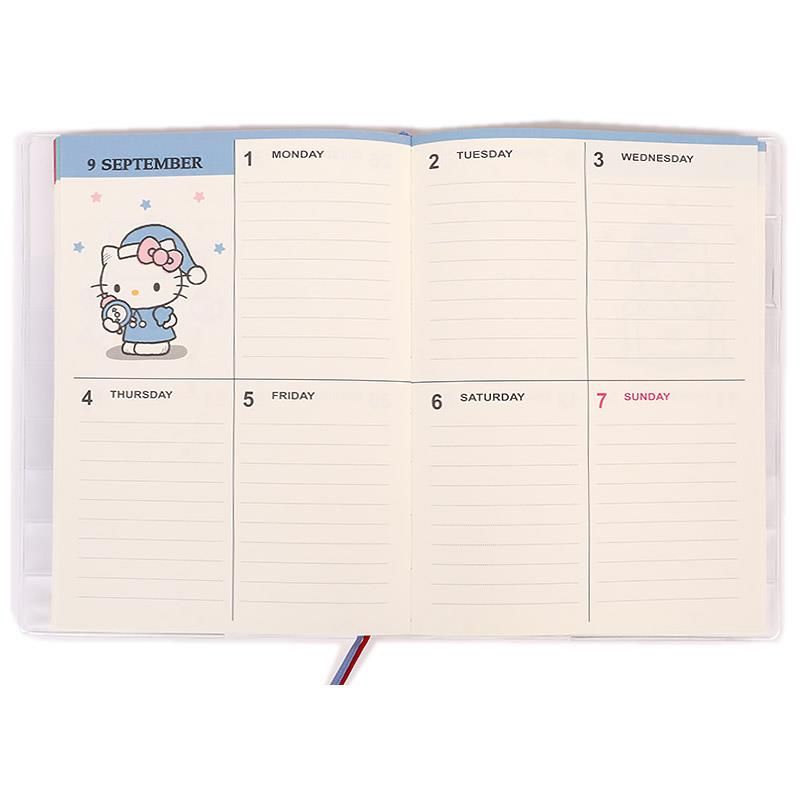 ハローキティ B6ダイアリー ブロックタイプ 手帳 日記 2025年 サンリオ