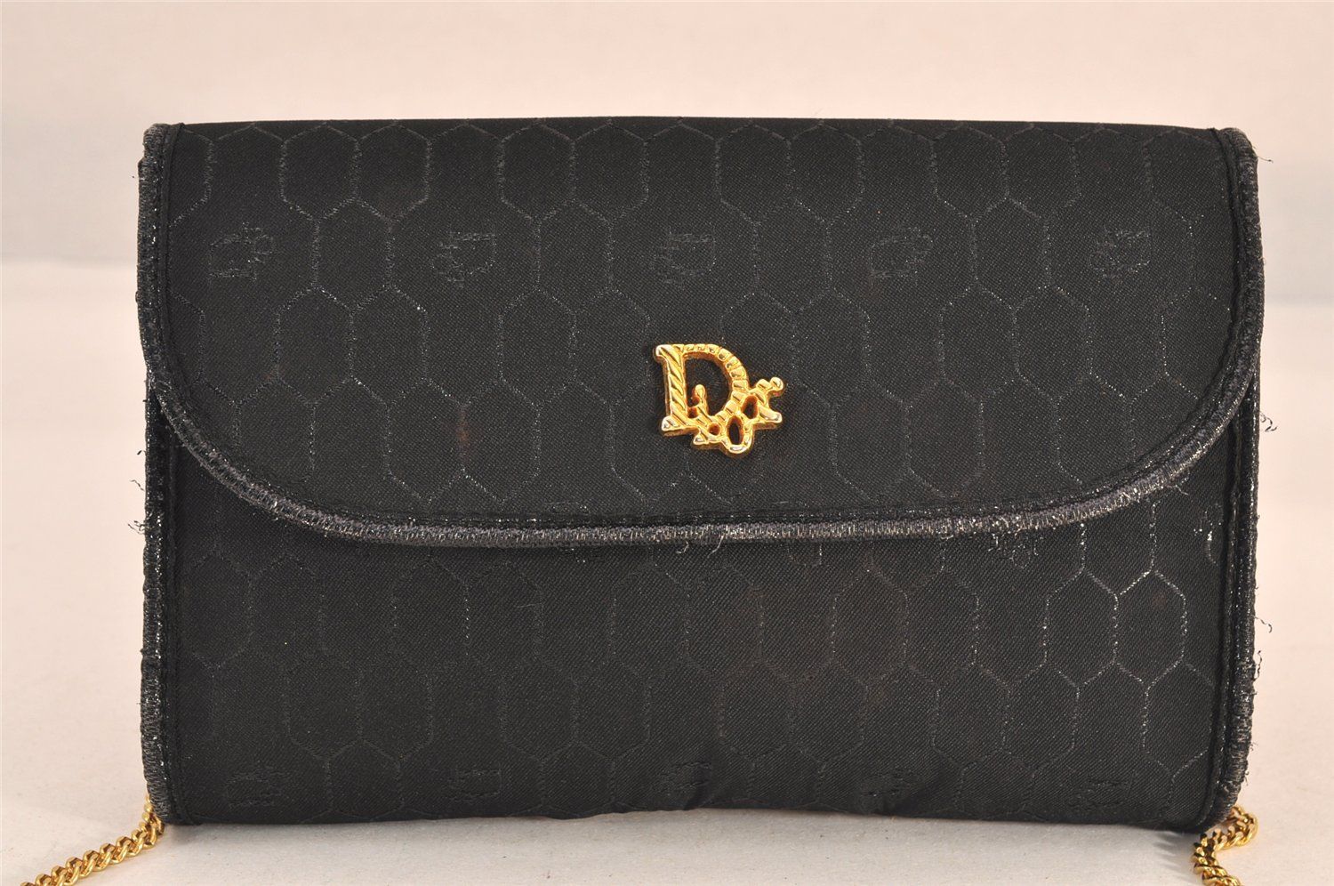 Christian Dior クラッチバッグ 黒と茶色ハニカム柄 Christian Dior クラッチバッグ 黒と茶色ハニカム柄 バッグ