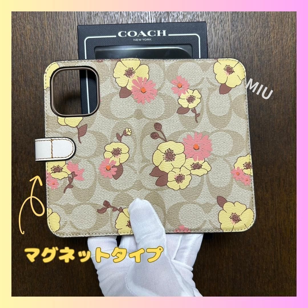 残りわずか】COACH コーチ Iphone オンライン 14 PRO 手帳型ケース