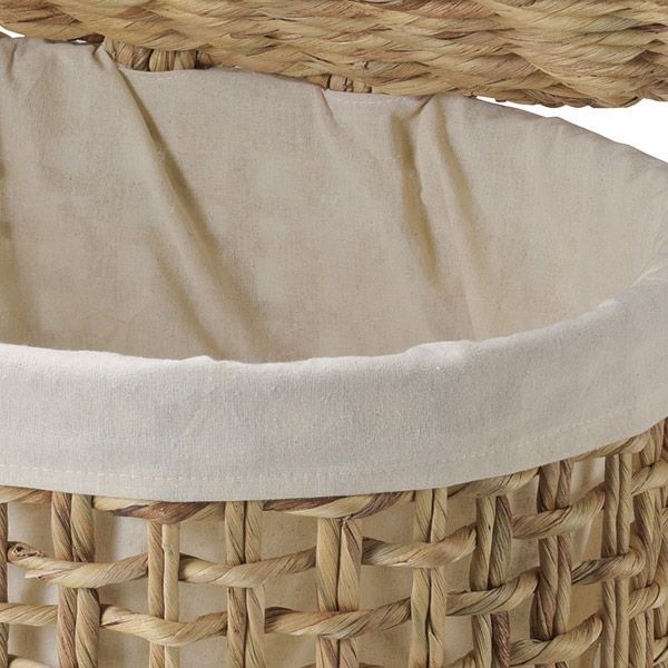 ウォーターヒヤシンス』（2Pセット）蓋・布付き楕円タイプ収納ケース