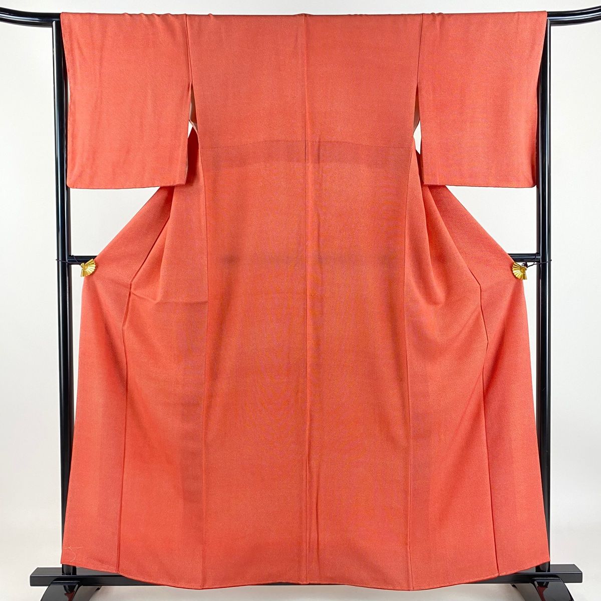 江戸小紋 身丈158cm 裄丈65.5cm M 袷 行儀 朱色 正絹 美品 優品