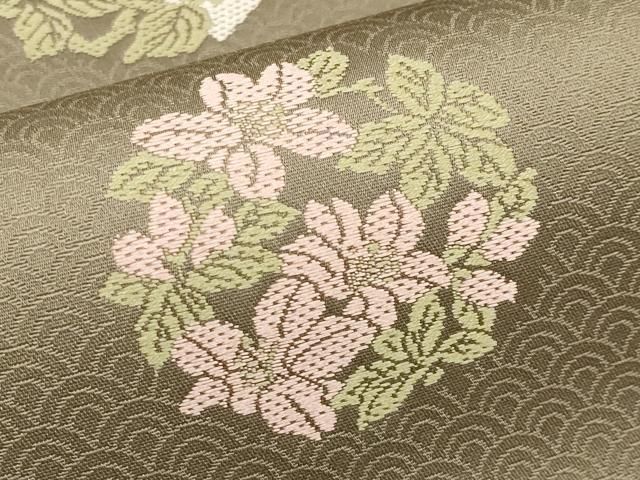 平和屋本店■極上　西陣織　陰山織物謹製　箔屋清兵衛　六通柄袋帯　唐織　花丸文　逸品　未使用　CYAA1905s5 平和屋本店□極上 西陣織 陰山織物謹製 箔屋清兵衛 六通柄袋帯 唐織 花