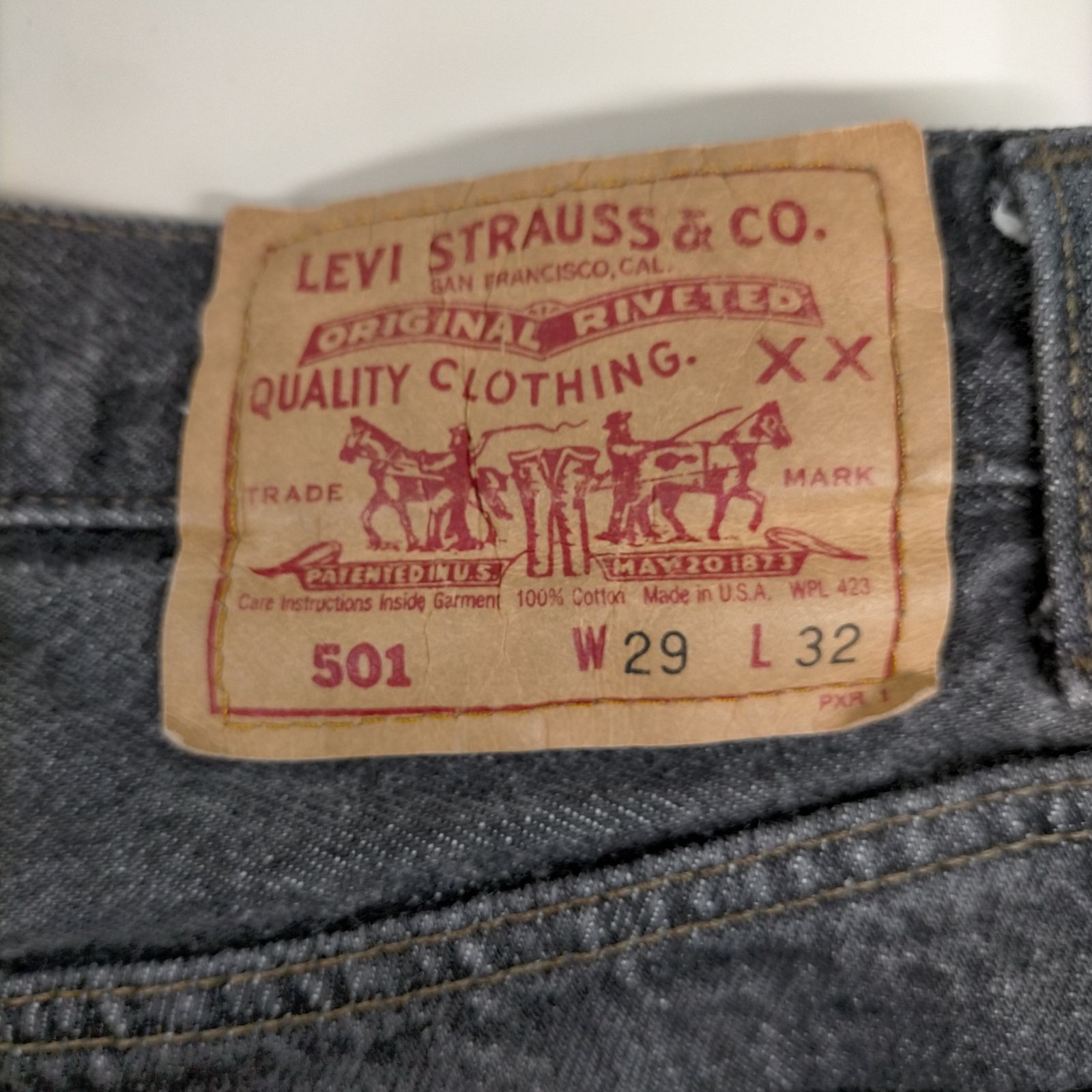 リーバイス Levis 90S USA製 501 ボタン裏532刻印 ブラックデニム