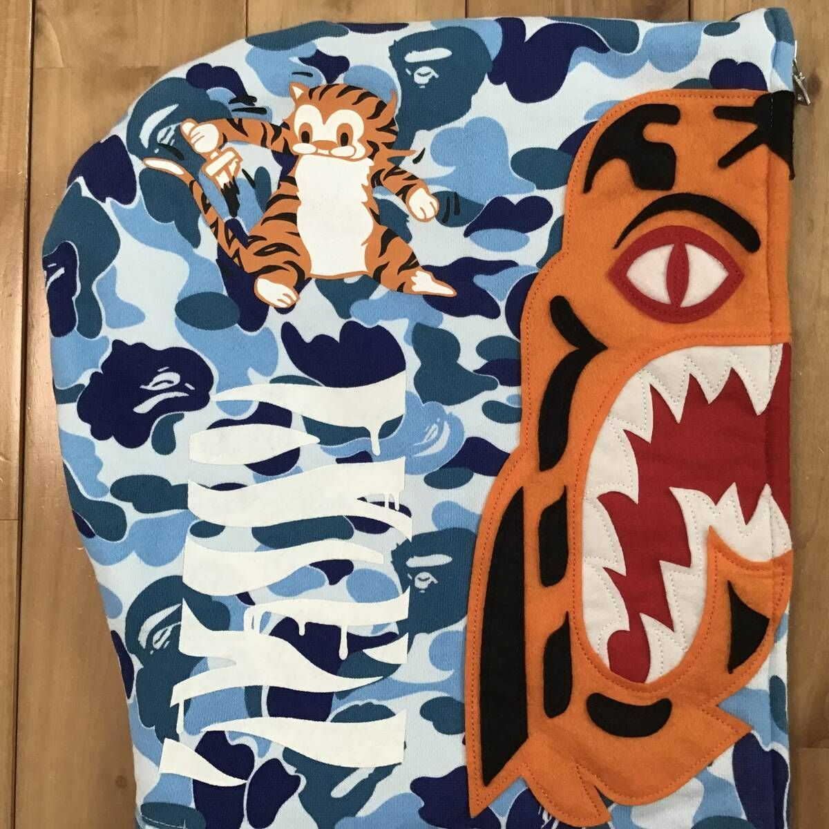 ABC camo Blue タイガー パーカー Mサイズ Tiger full zip hoodie a
