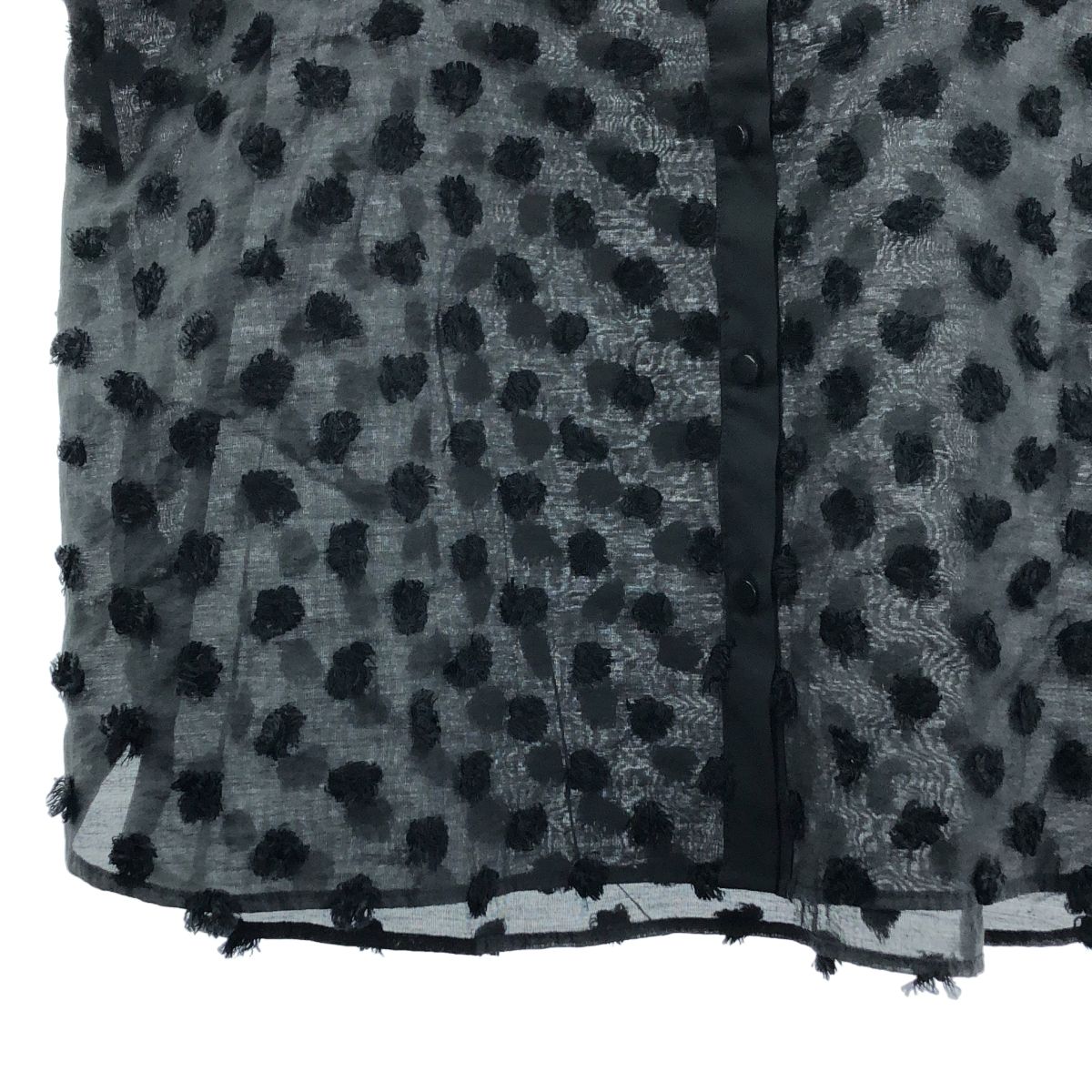 HIAND Fluffy dot Shirt 黒　フラッフィードットシャツ Fluffy dot Shirt - HIAND