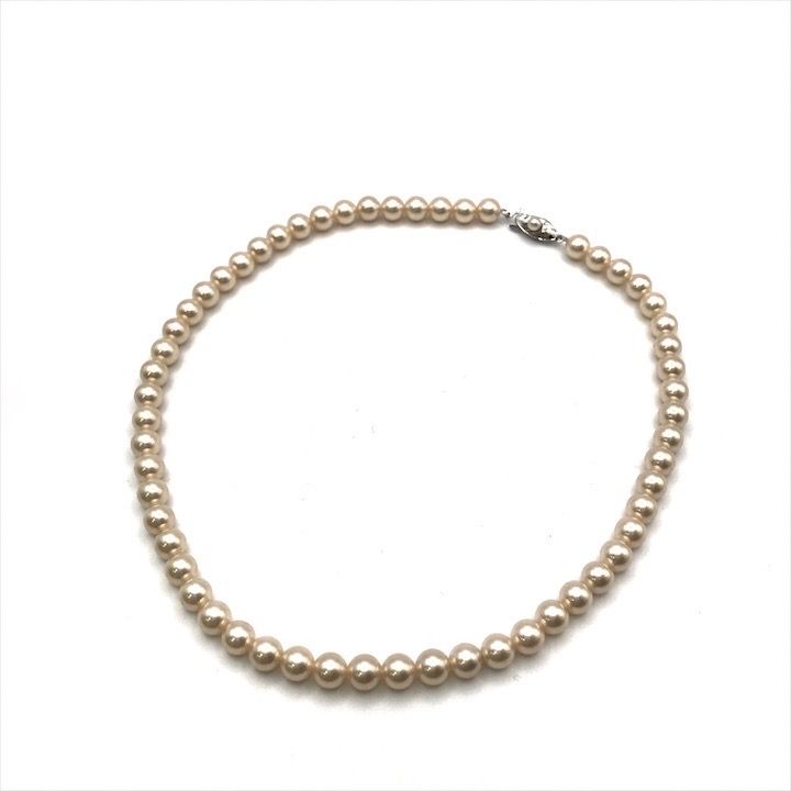 超美品 あこや真珠 パール シルバー刻印 7mm 照り抜群 ホワイト