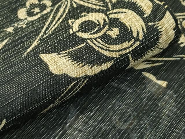 平和屋本店□極上 手染屋 吉兵衛 両面 全通柄袋帯 紬地 ふくら雀 笹竹  