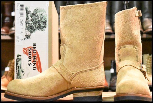 9D 18年 レッドウィング 9269 エンジニア タン ブルハイド ラフアウト スチールトゥ 8268 ブーツ redwing HOPESMORE FJ143
