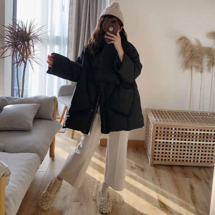 中綿 軽量 襟なし 厚手 ジャケット ブルゾン あったか 通学 マフラー付き コート ノー フェイクダウン 軽量 アウター ゆったり カジュアル レディース 通勤 軽量 防寒 韓国ファッション yskma602858