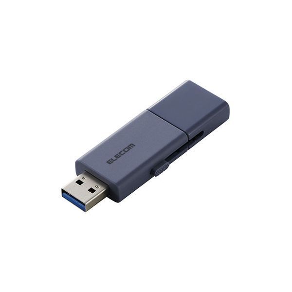 エレコム スライド式 USB 5Gbps Type-C TM |USB-A メモリ 128GB ブルー MF-WSAU3128GBU