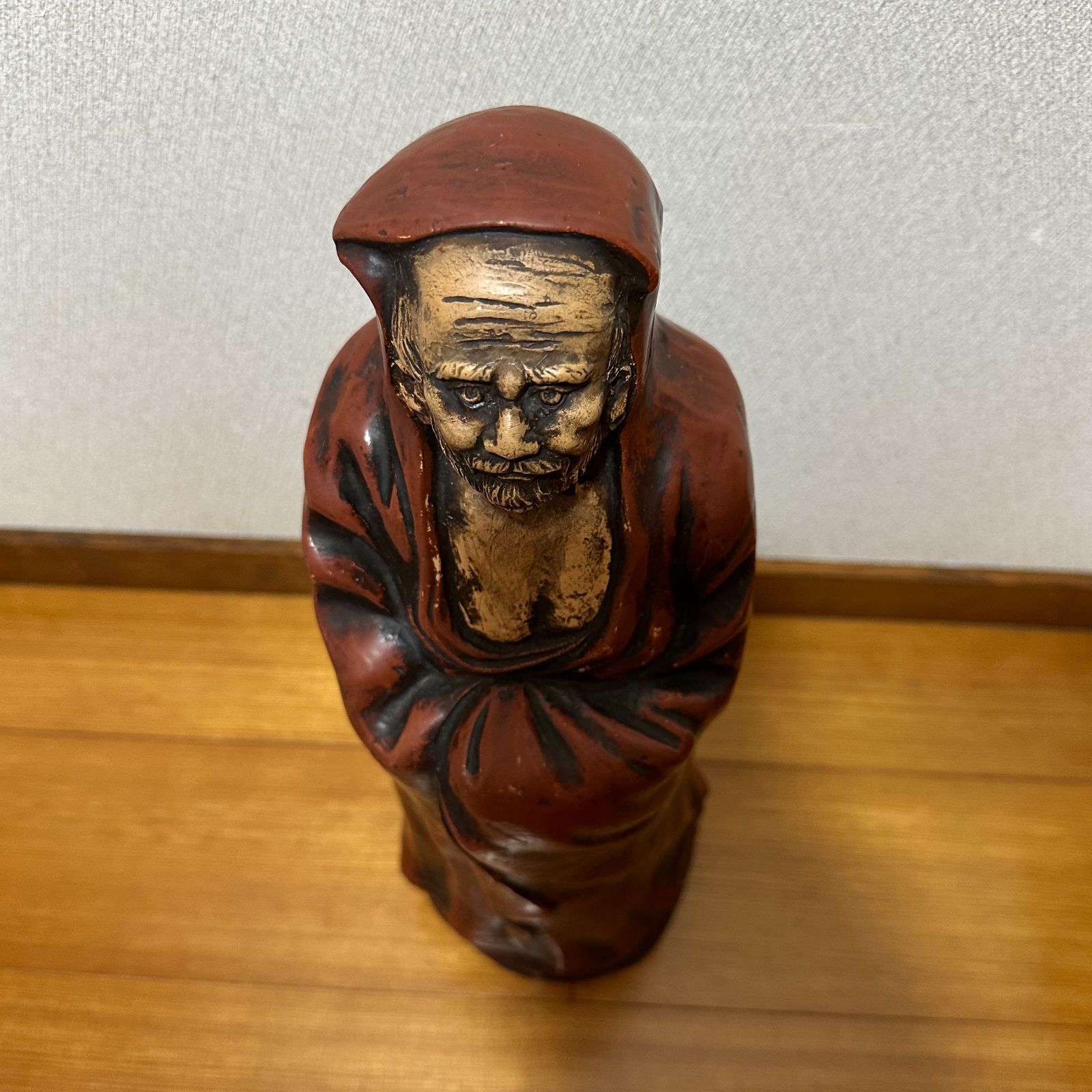 木彫彩色 達磨/だるま 大師像】落款印有 36×13cm 1.6kg Bodhidharma