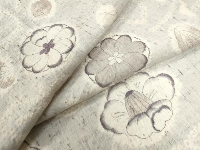 平和屋着物●上質な小紋 紬地 辻が花 手描き 絞り 正絹 CAAW8633yc