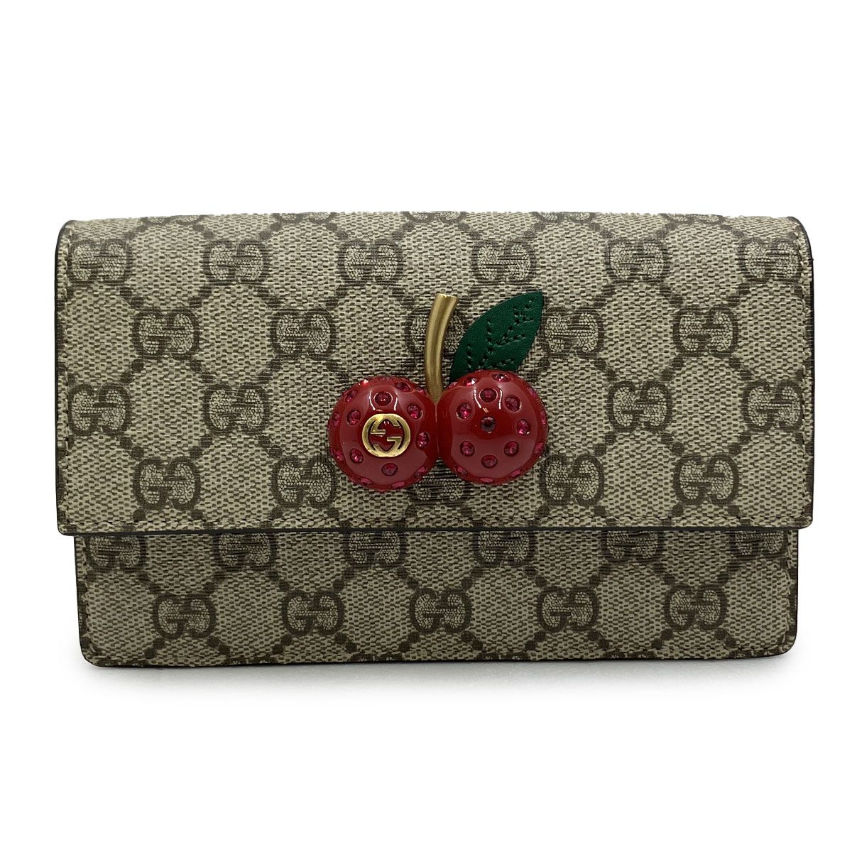 GUCCI グッチ 481291 GGスプリーム チェリー (さくらんぼ) 付き ミニ 