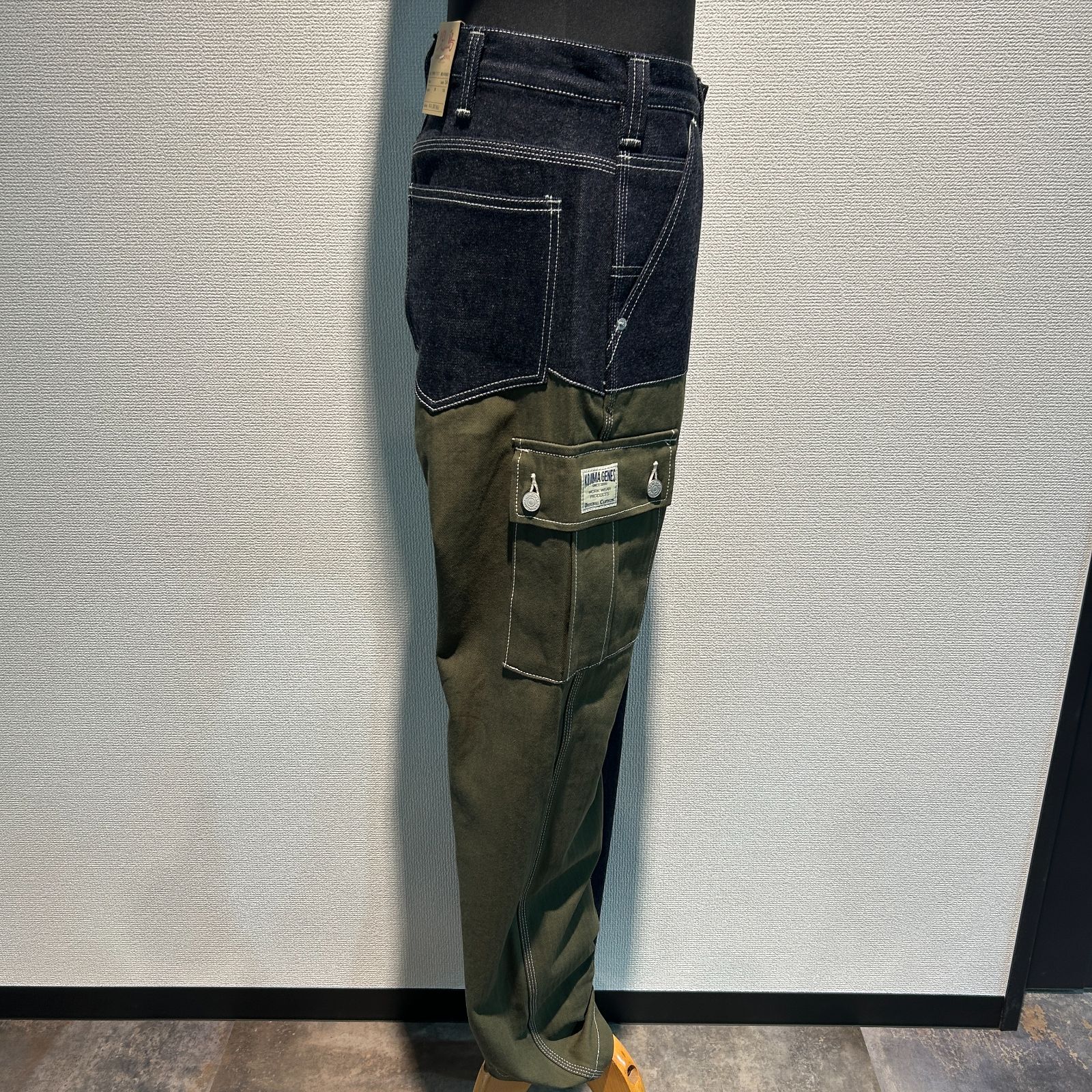 児島ジーンズ】 クォーターコンボパンツ 38インチ デニム x