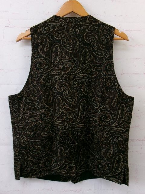 OWLENCE S ｵｰﾚﾝｽﾞ ﾍﾞｽﾄ ﾍﾟｲｽﾞﾘｰ柄 総柄 ﾌﾞﾗｳﾝ M 991869881