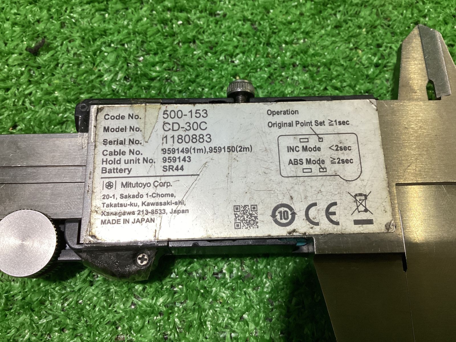 Mitutoyo CD-30C 500-153 デジタル式ノギス 現状品 精度不明 コ-6