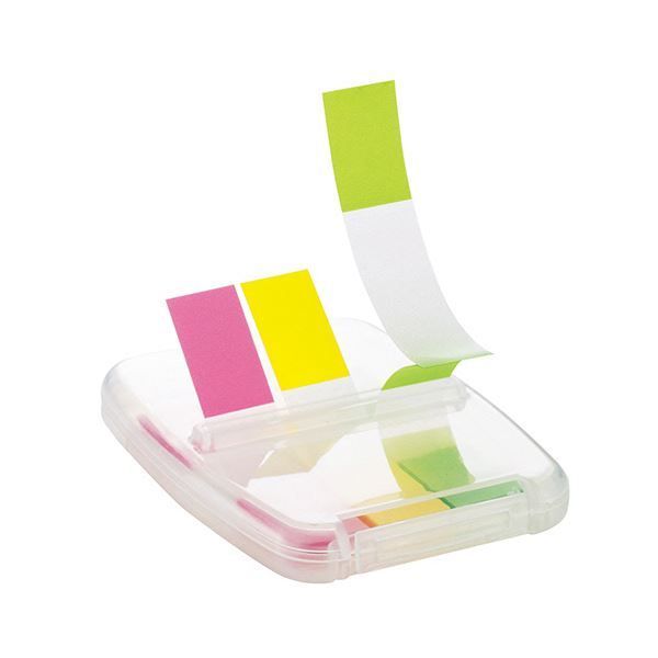 まとめ TANOSEE PETふせん ケース付44×10mm ブライト 3色 1セット ×100セット