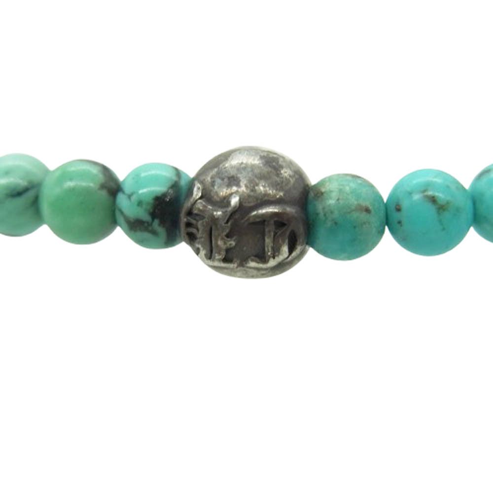 クロムハーツターコイズブルー ビーズブレスレット CHROME HEARTS