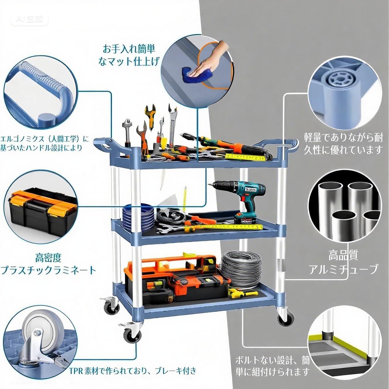 日本語説明書付き ブルー