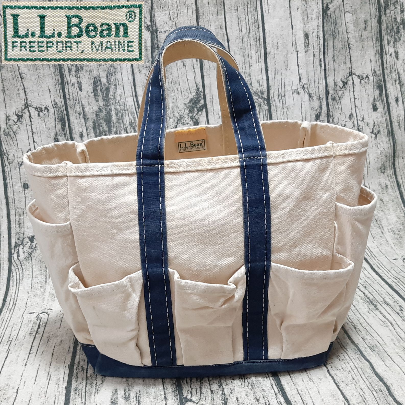 激レア 80s L.L.Bean ガーデントートバッグ エルエルビーン ネイビー 80s L.L.Bean ガーデントートバッグ エルエルビーン ネイビー - メルカリ