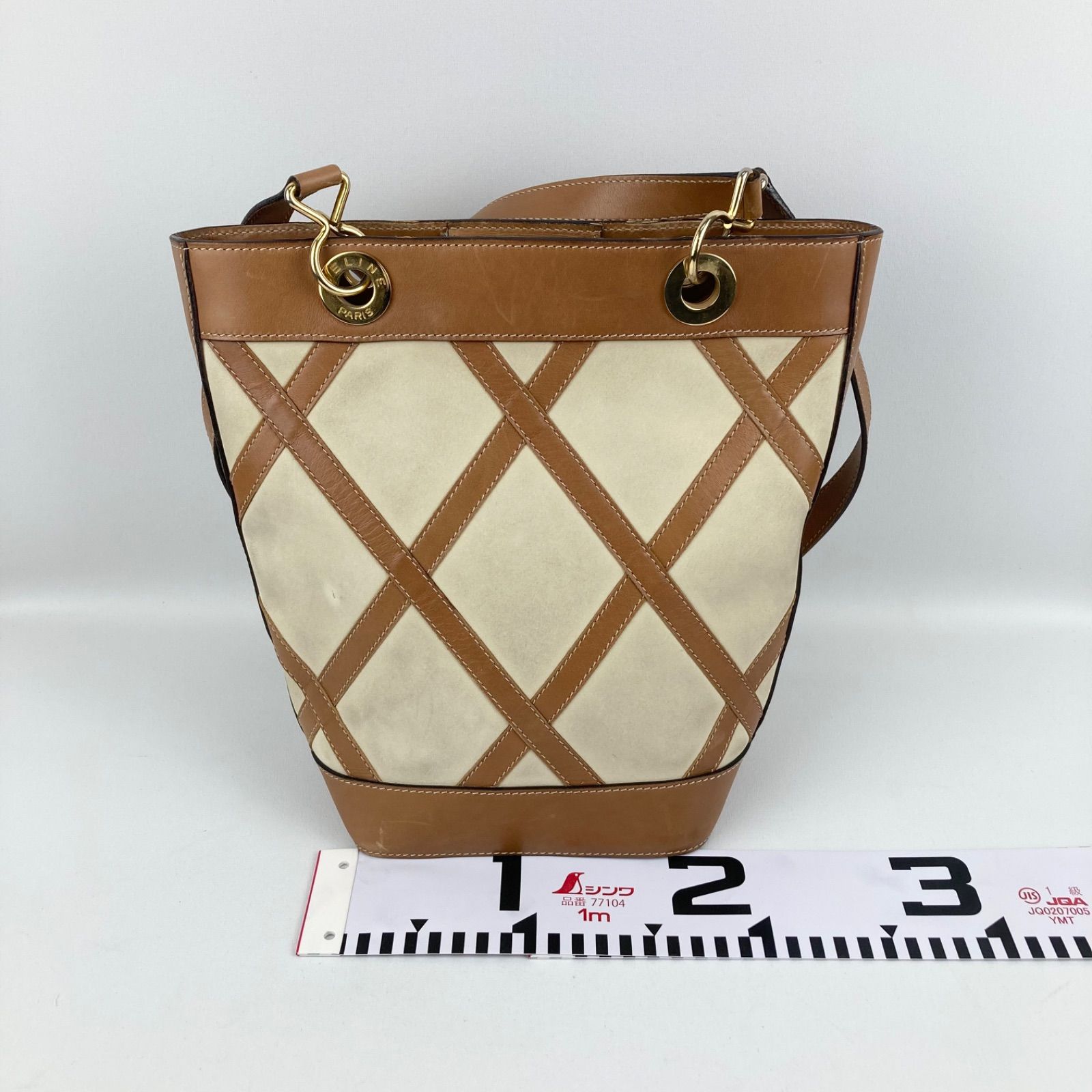 CELINE セリーヌ バケツ型 ショルダーバッグ トートバッグ ベージュ 