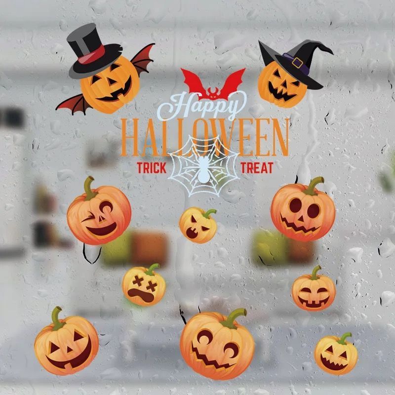 ハロウィンウォールステッカーH12　パンプキン　パーティー　ウォールデコ　DIY