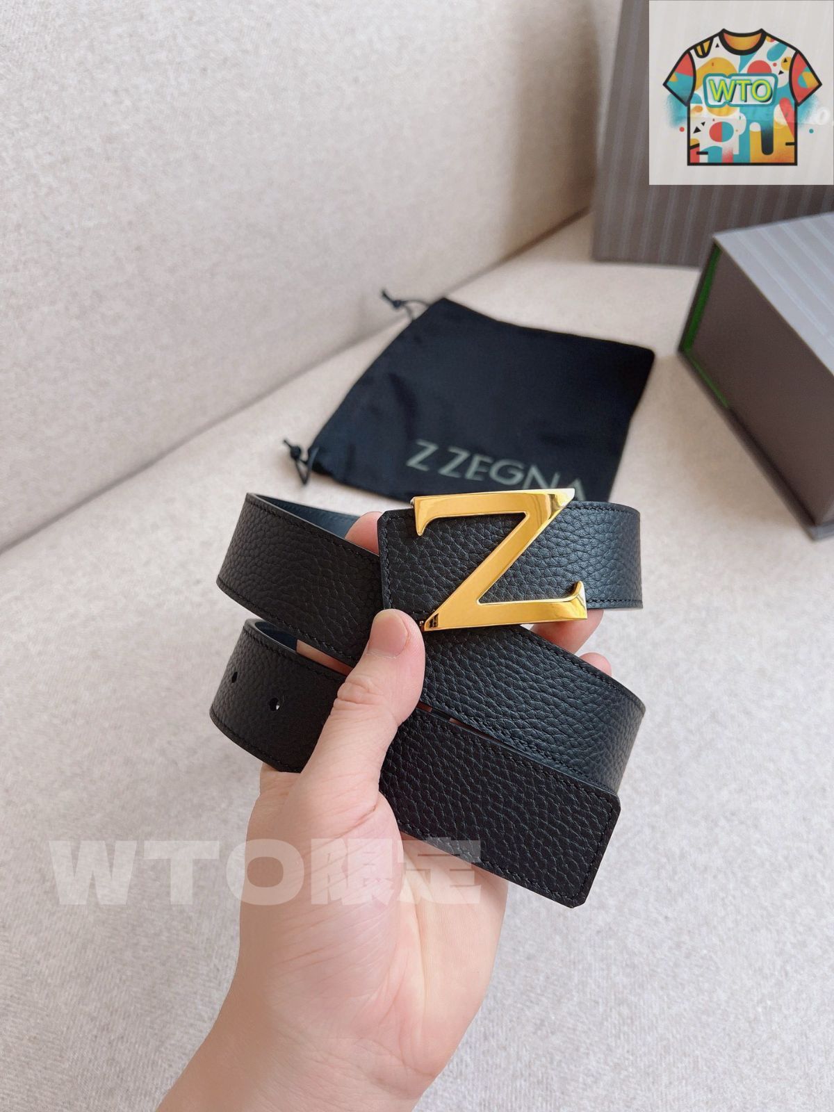 今日特価】Zegna ゼニア 極簡風 メンズベルト-3 - メルカリ