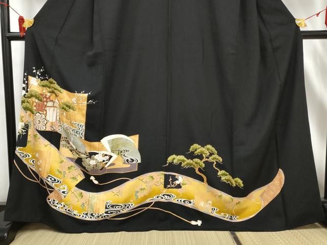 6418☆7180☆7015☆送料込み❣️絞り 着物 4枚 まとめ売り❣️ 着物生地切売（反物売り）紅型友仙鳳凰扇牡丹雲 : 波の音～琉球