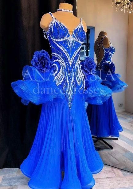 オーダーメイド　社交ダンス衣装　手袋付 薔薇 ベルベット スタンダードドレス オーダーメイド 社交ダンス衣装 手袋付 薔薇 ベルベット スタンダード