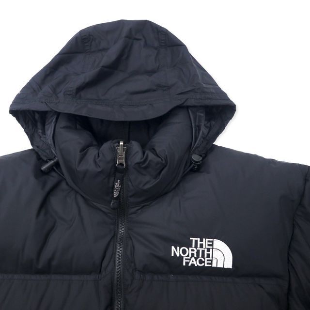 THE NORTH FACE センターロゴ刺繍 ヌプシ ダウンジャケット 700 フィルパワー S ブラック ナイロン ロゴ刺繍 フード収納式  ND01586 - メルカリ