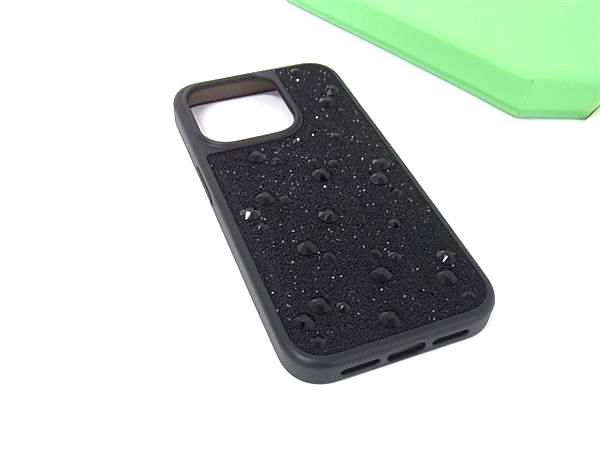 SWAROVSKI スワロフスキー High クリスタル スキャッタードデザイン iPhone15Pro対応 スマホケース ブラック系 FK8914