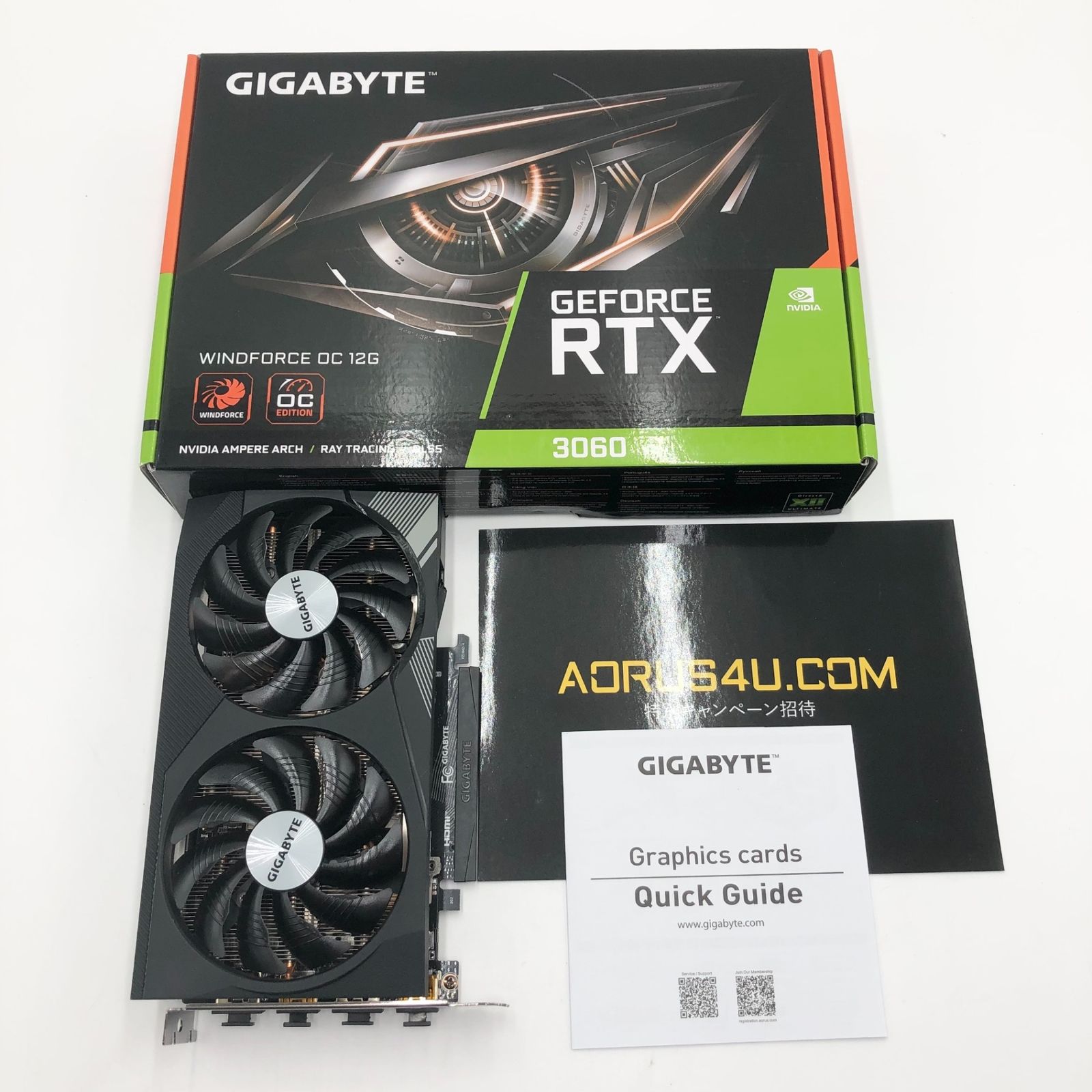 GIGABYTE NVIDIA GeForce RTX3060 搭載 グラフィックボード GDDR6 12GB 搭載モデル 正規代理店品 GV-N3060WF2OC-12GD