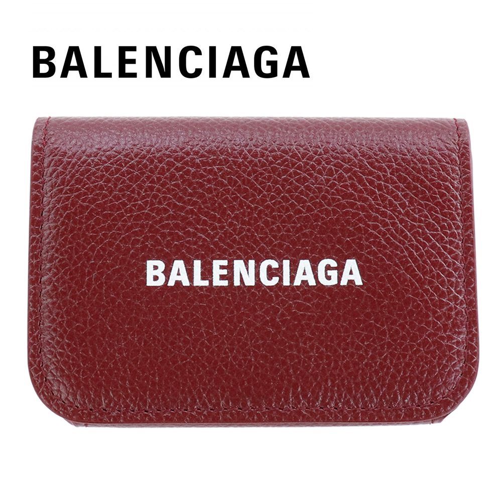 バレンシアガ 財布 三つ折り BALENCIAGA ブリックレッド 593813 1IZI3 6091 BRICK RED / L.WHITE キャッシュ  ミニウォレット ミニ財布 コンパクトウォレット - メルカリ