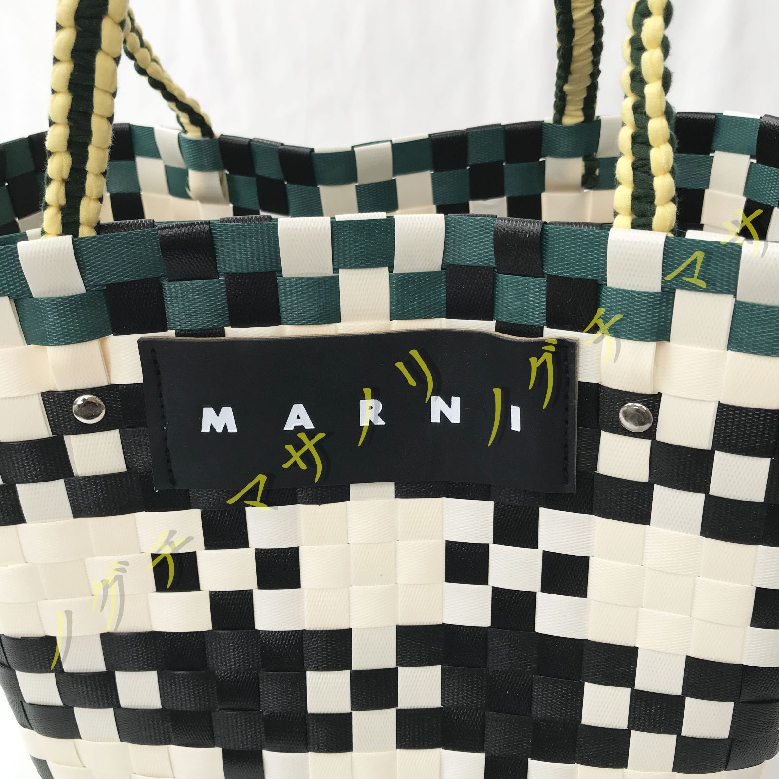 人気美品MARNI 編み込み マルニマーケット かごバッグ トート