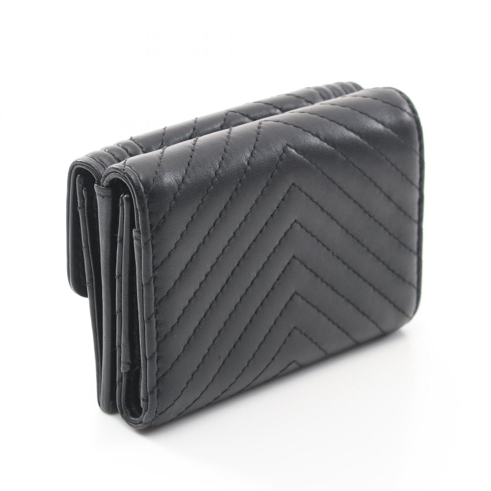 シャネル CHANEL 三つ折り財布 ボーイシャネル A84432 ブラック 